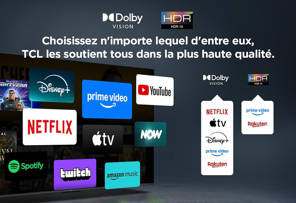 TCL 43PF650 43 Pouces 4K Ultra HD, HDR TV, Smart LED Fire TV (Dolby Vision, Dolby Atmos, DTS, HDR 10, Alexa intégré, Airplay2, Miracast)