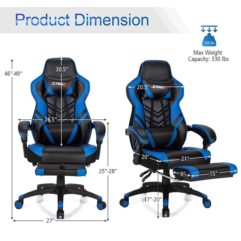 Ergonomic Gaming Chair Recliner with Footrest, Linkage Armrests & Lumbar Support - Product image 17