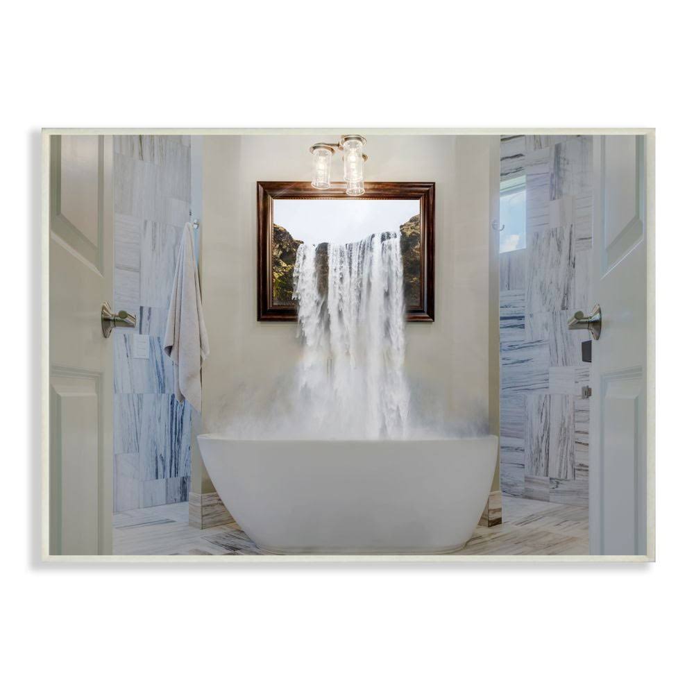 Stupell Industries Bathtub Waterfall Abstract Bathroom Photograph Wall Plaque by Milli Villa - Product image 1