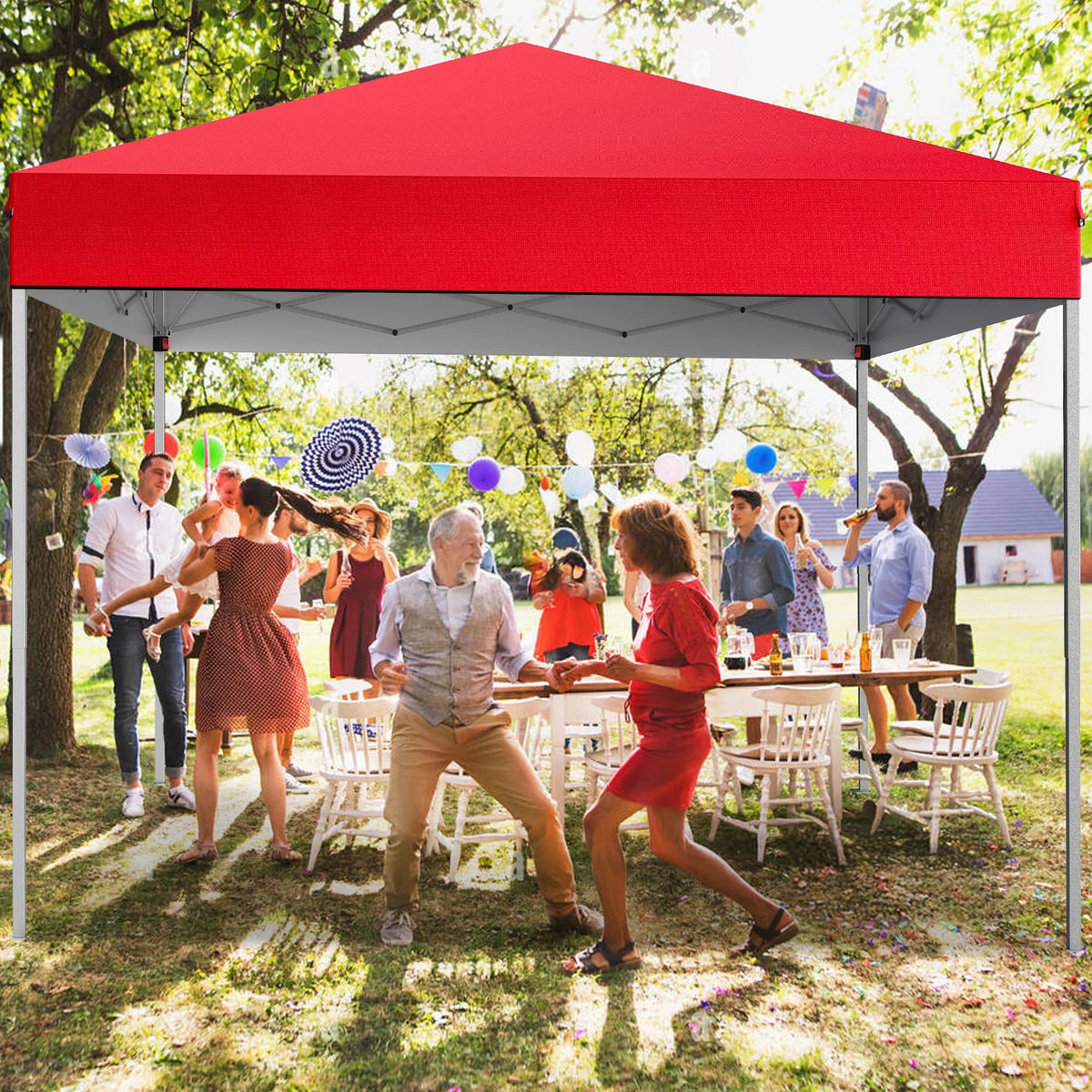 GVDV Canopy Tent, 10x10 Ft Easy Pop up Outdoor Canopy Tent, Portable Straight Leg Gazebo Instant Canopy - Product image 67