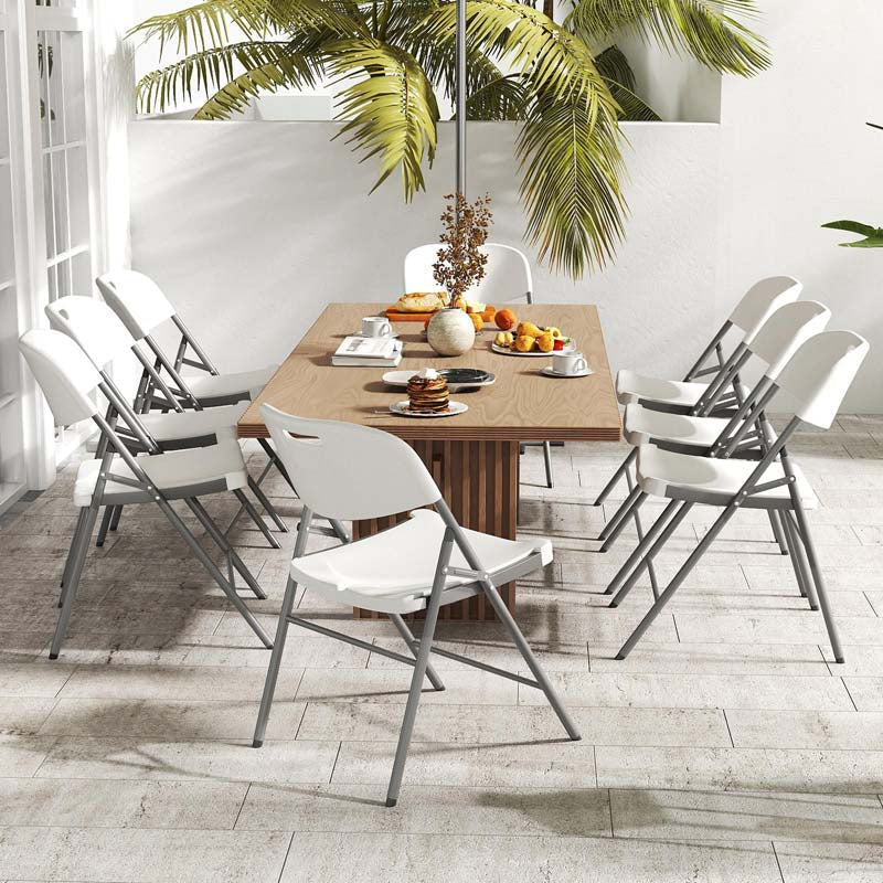 4/8/12 Pack HDPE Plastic Folding Chairs, Waiting Room Chairs with Metal Frame, Portable Banquet Chairs - Product image 4