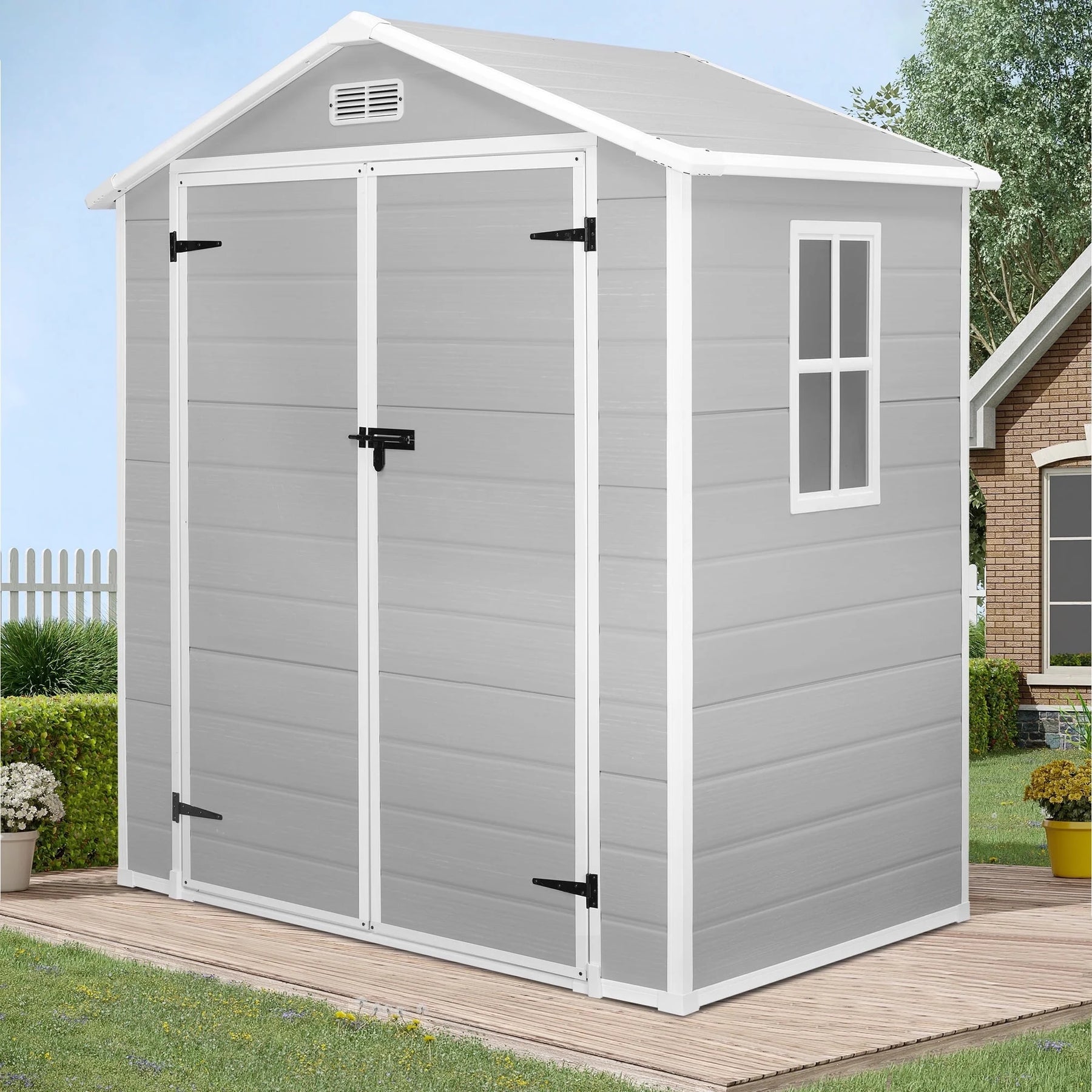 Enyopro 306gal Outdoor Storage Shed, Horizontal Resin Shed, Resistant Tool Plastic Shed for Storage of - Product image 22