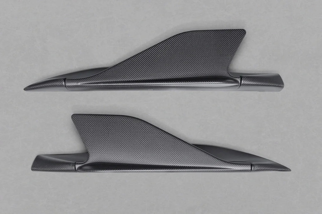 Ferrari 488 GTB & GTS Carbon Side Fins (with adapters) (Matte)