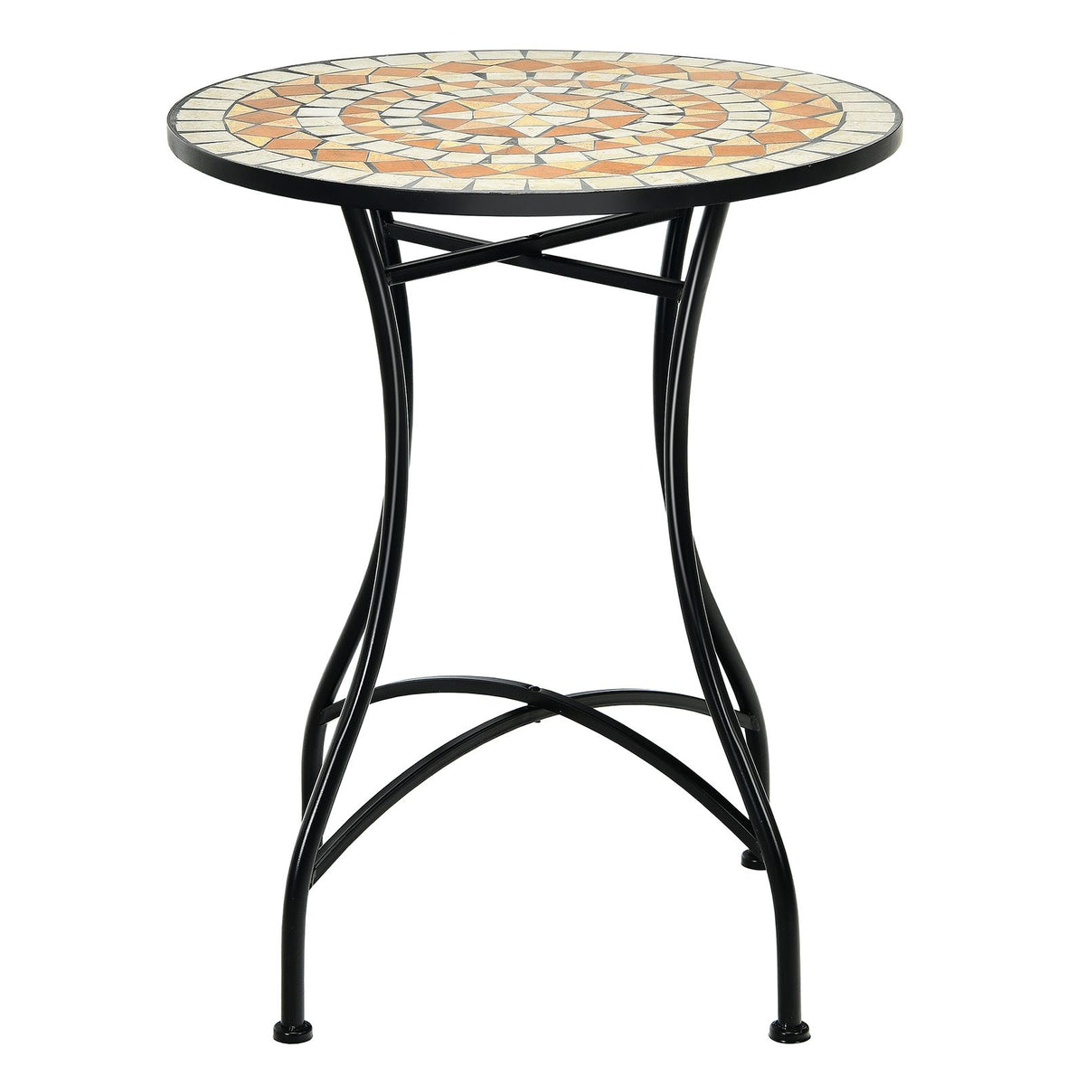 Mosaic Style Garden Table Iron Frame and Anti-Rust Coating for 60 x 60 x 72 CM -