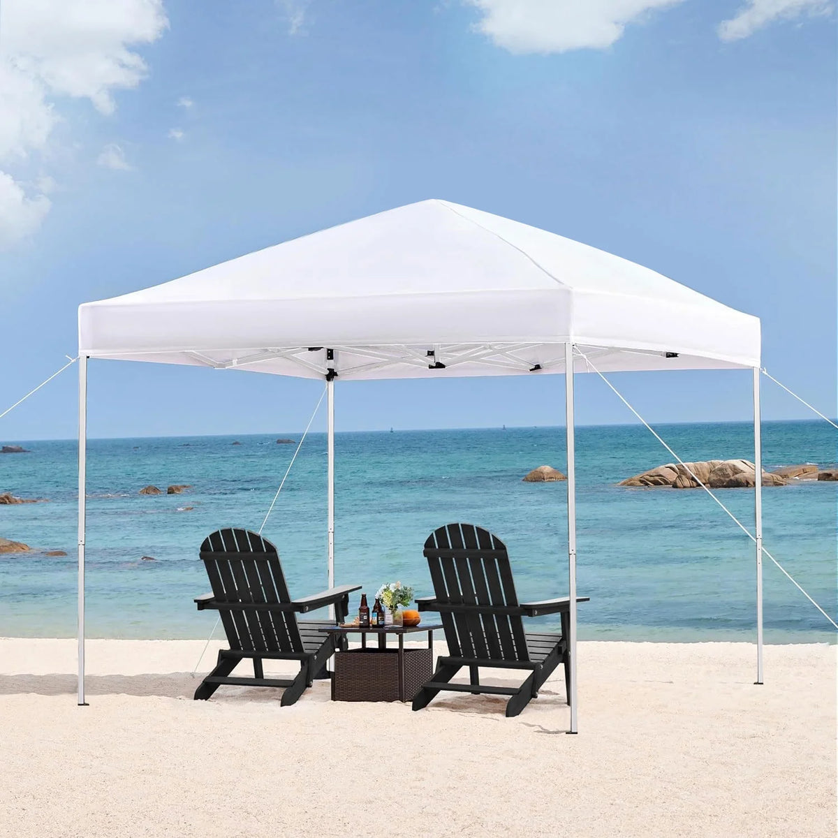 GVDV Canopy Tent, 10x10 Ft Easy Pop up Outdoor Canopy Tent, Portable Straight Leg Gazebo Instant Canopy - Product image 56
