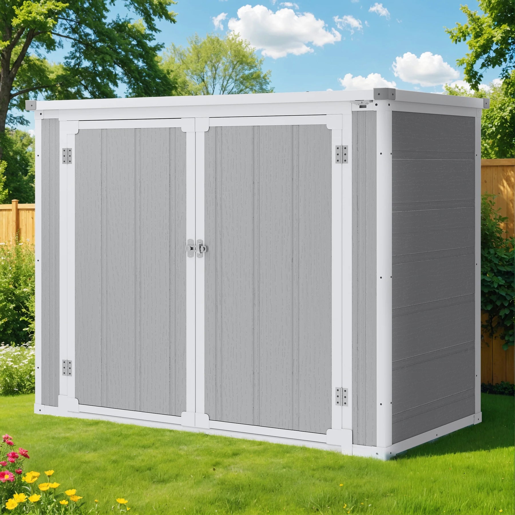 Enyopro 306gal Outdoor Storage Shed, Horizontal Resin Shed, Resistant Tool Plastic Shed for Storage of - Product image 6