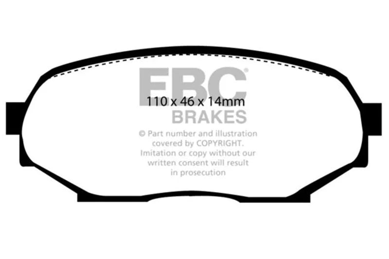 EBC - Front Greenstuff Pad PN DP2802