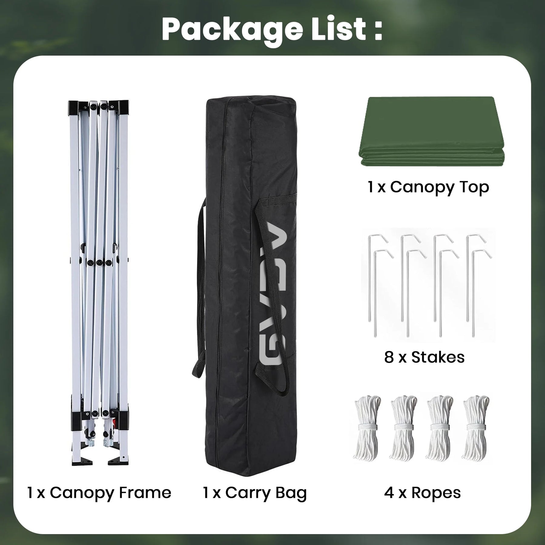 GVDV Canopy Tent, 10x10 Ft Easy Pop up Outdoor Canopy Tent, Portable Straight Leg Gazebo Instant Canopy - Product image 23