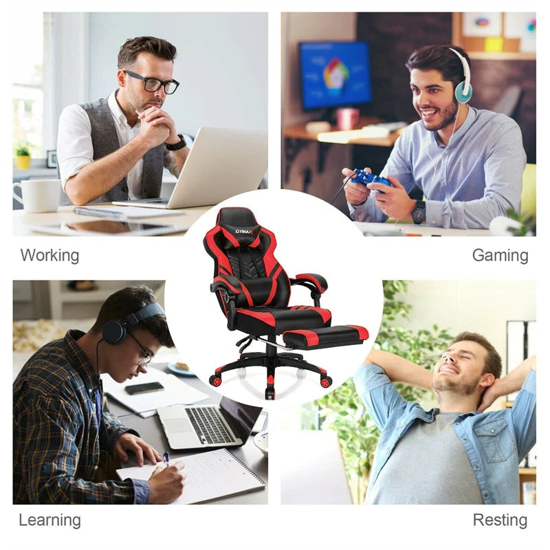 Ergonomic Gaming Chair Recliner with Footrest, Linkage Armrests & Lumbar Support - Product image 33