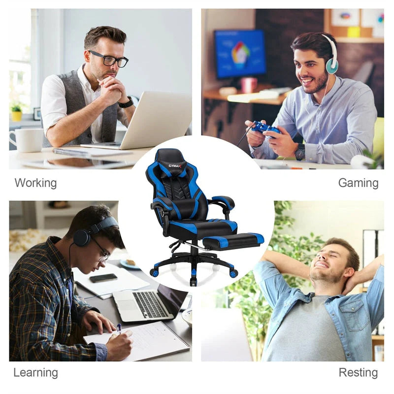 Ergonomic Gaming Chair Recliner with Footrest, Linkage Armrests & Lumbar Support - Product image 22