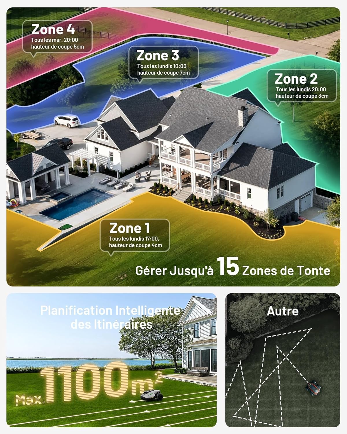 MAMMOTION YUKA Mini 700 Wireless Robot Lawn Mower, NetRTK+Vision, No RTK Antenna Required, Recommended 700 m², 50% Slope, Automatic Mapping, with 4G Module