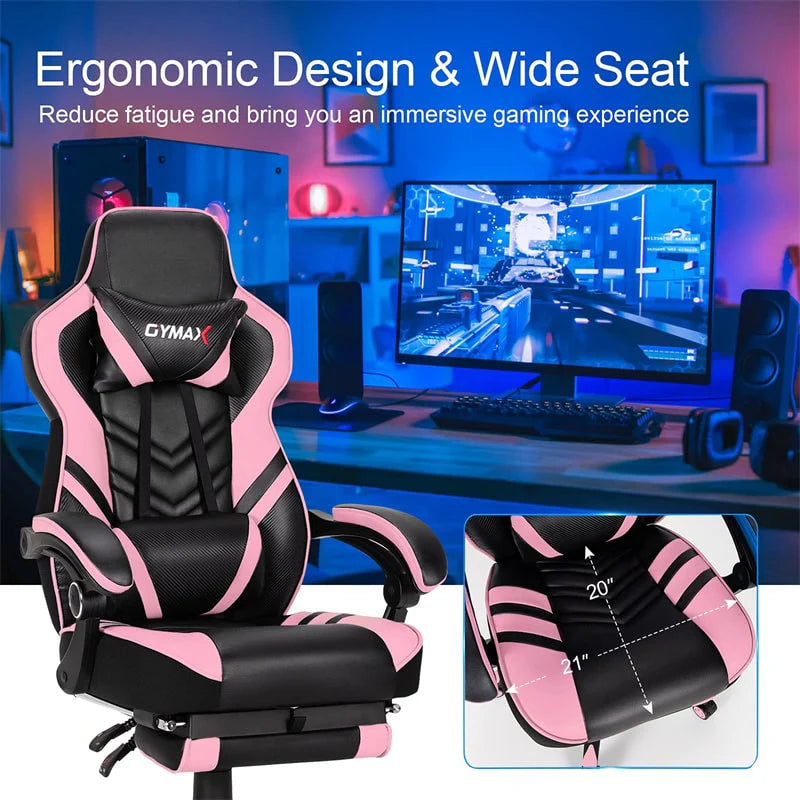 Ergonomic Gaming Chair Recliner with Footrest, Linkage Armrests & Lumbar Support - Product image 63