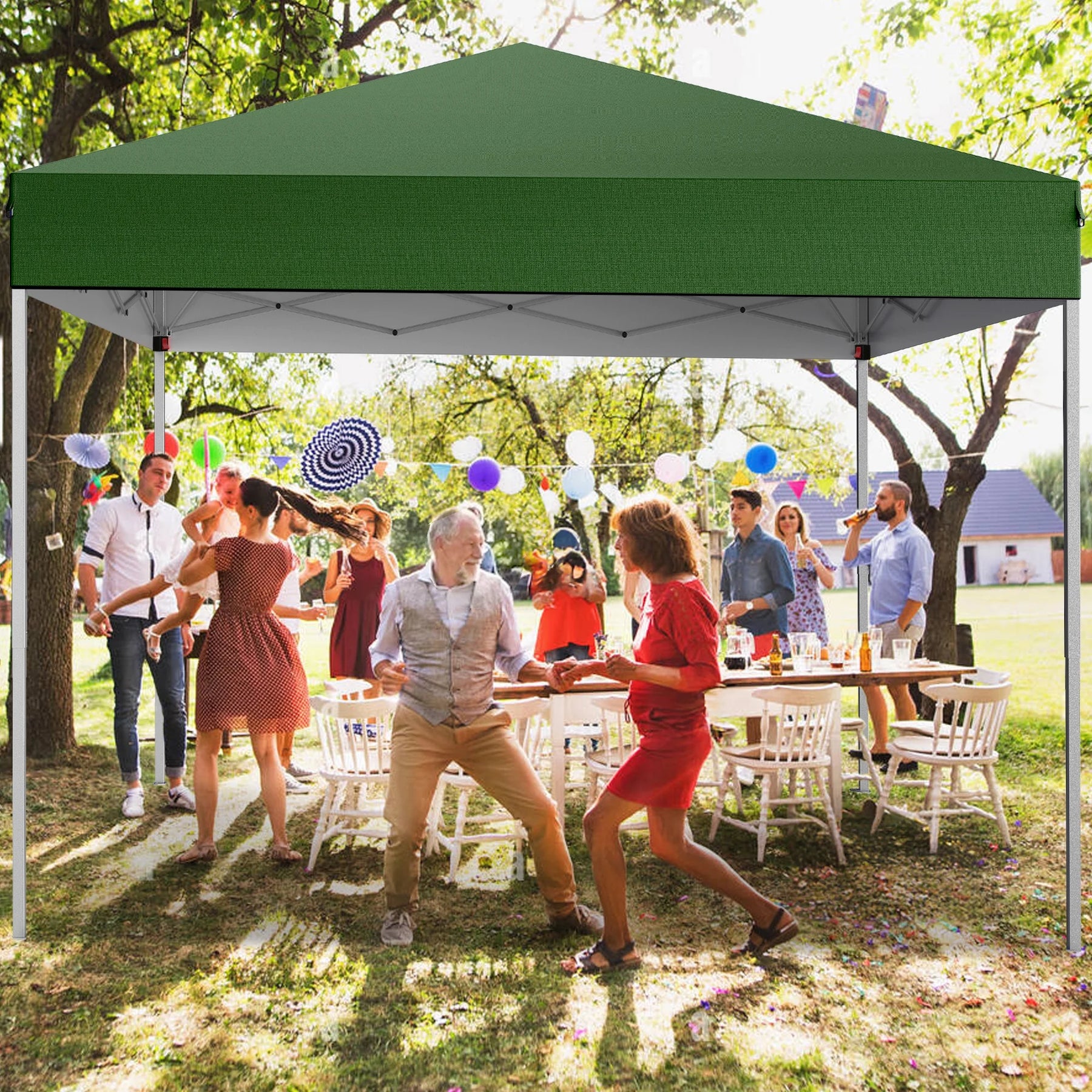 GVDV Canopy Tent, 10x10 Ft Easy Pop up Outdoor Canopy Tent, Portable Straight Leg Gazebo Instant Canopy - Product image 24