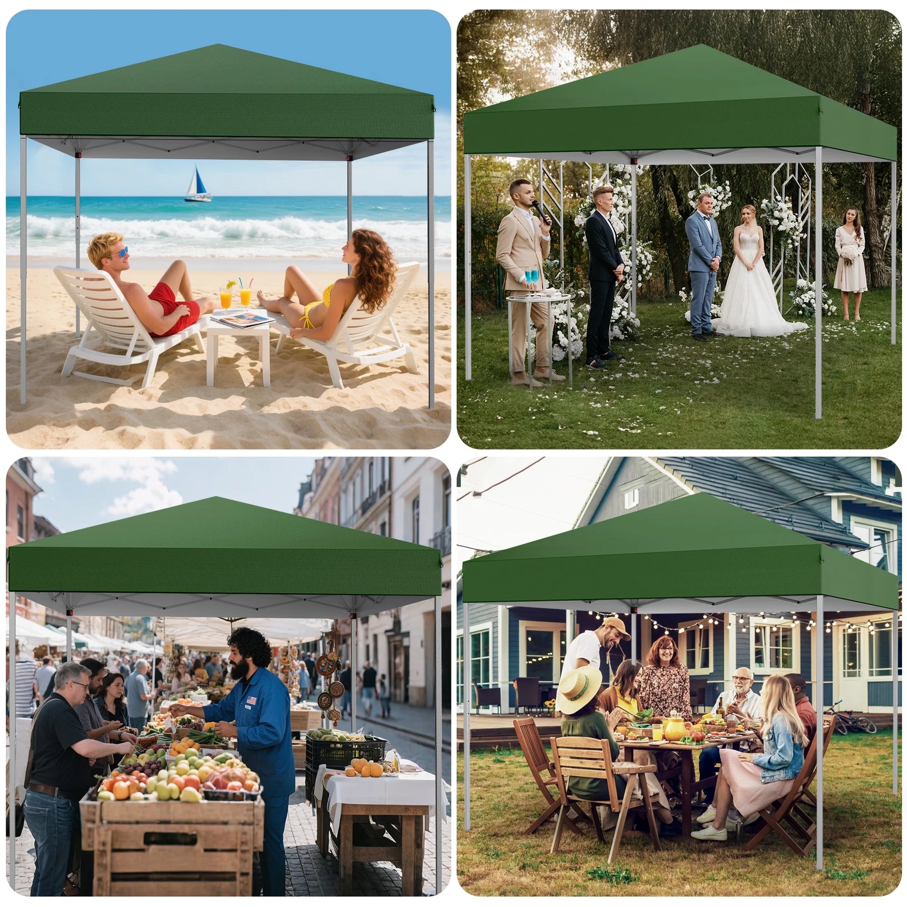 GVDV Canopy Tent, 10x10 Ft Easy Pop up Outdoor Canopy Tent, Portable Straight Leg Gazebo Instant Canopy - Product image 26