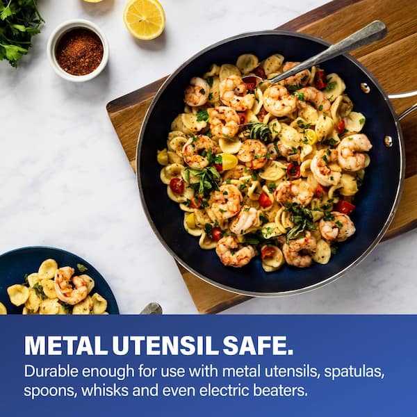 Classic Blue 20-Piece Aluminum Ultra-Durable Non-Stick Diamond Infused Cookware and Bakeware Set - Product image 10
