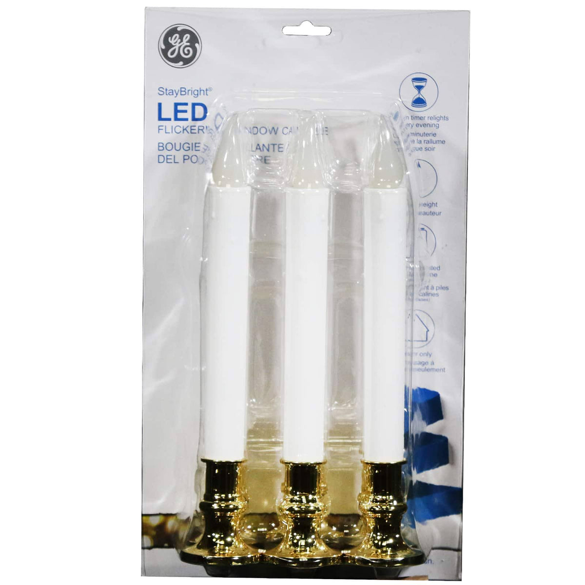 GE - Staybright LED Flickering Window Candles, 6-Pack - Product image 1