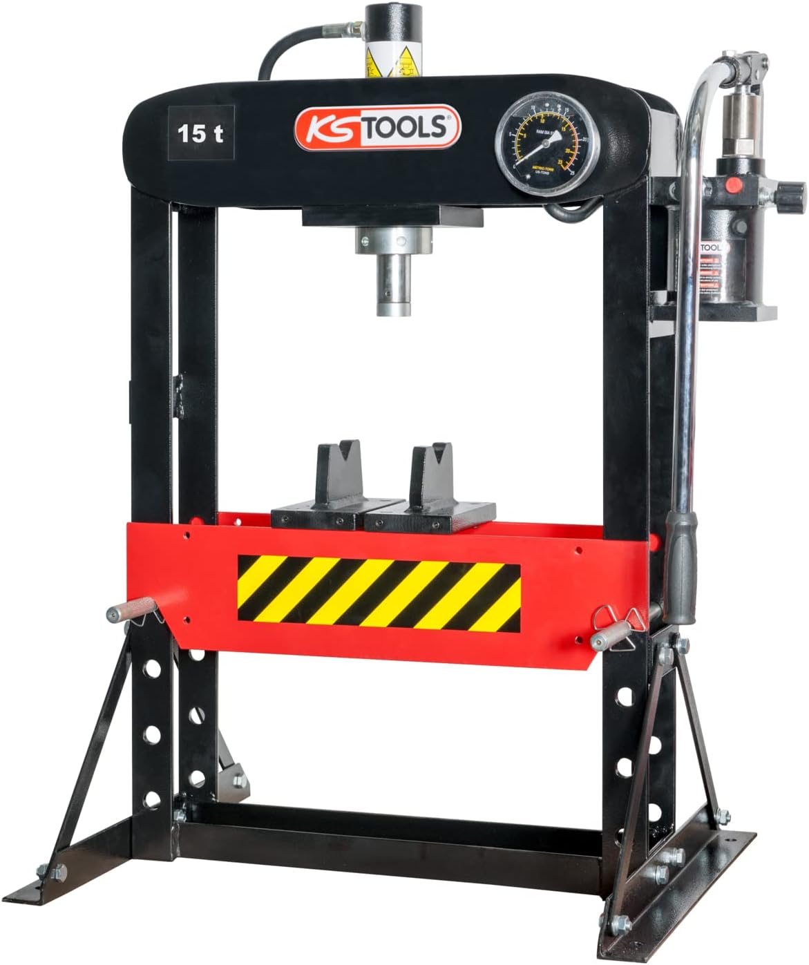 KS Tools - 160.0112 - Hydraulic bench press - 15 ton hydraulic press - 2 speed hydraulic pump