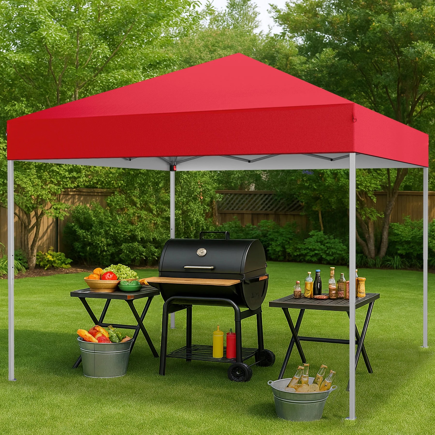 GVDV Canopy Tent, 10x10 Ft Easy Pop up Outdoor Canopy Tent, Portable Straight Leg Gazebo Instant Canopy - Product image 68