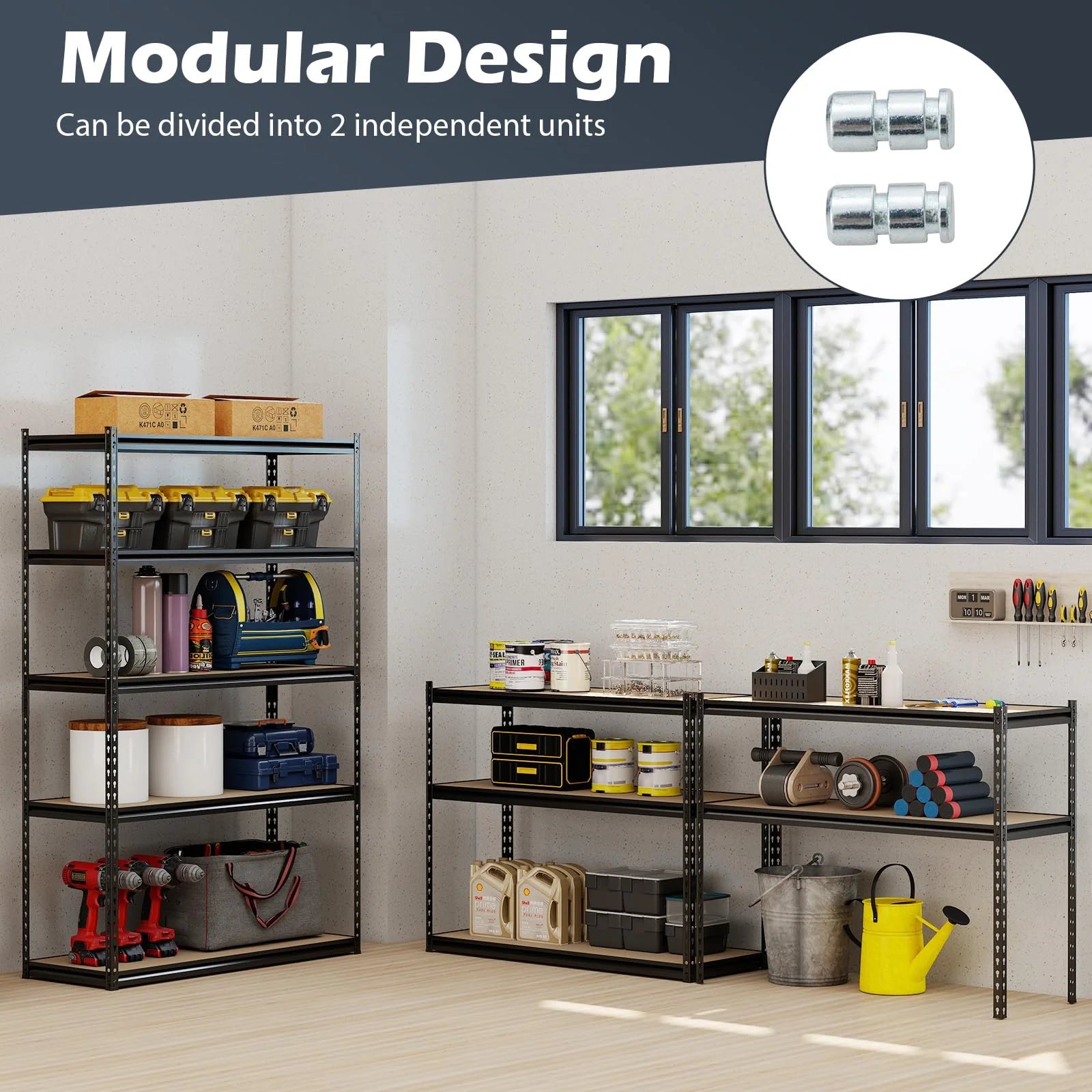 Tangkula 5-Tier Heavy Duty Garage Shelving Unit 2200 LBS Metal Storage Organizer Rack - Product image 4