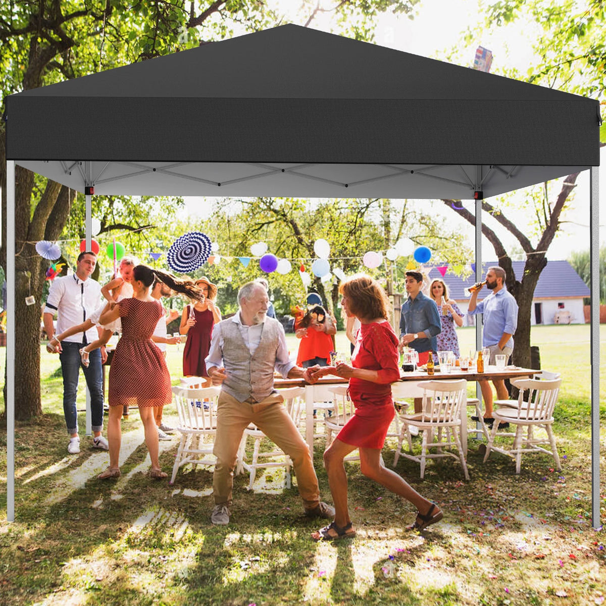 GVDV Canopy Tent, 10x10 Ft Easy Pop up Outdoor Canopy Tent, Portable Straight Leg Gazebo Instant Canopy - Product image 39
