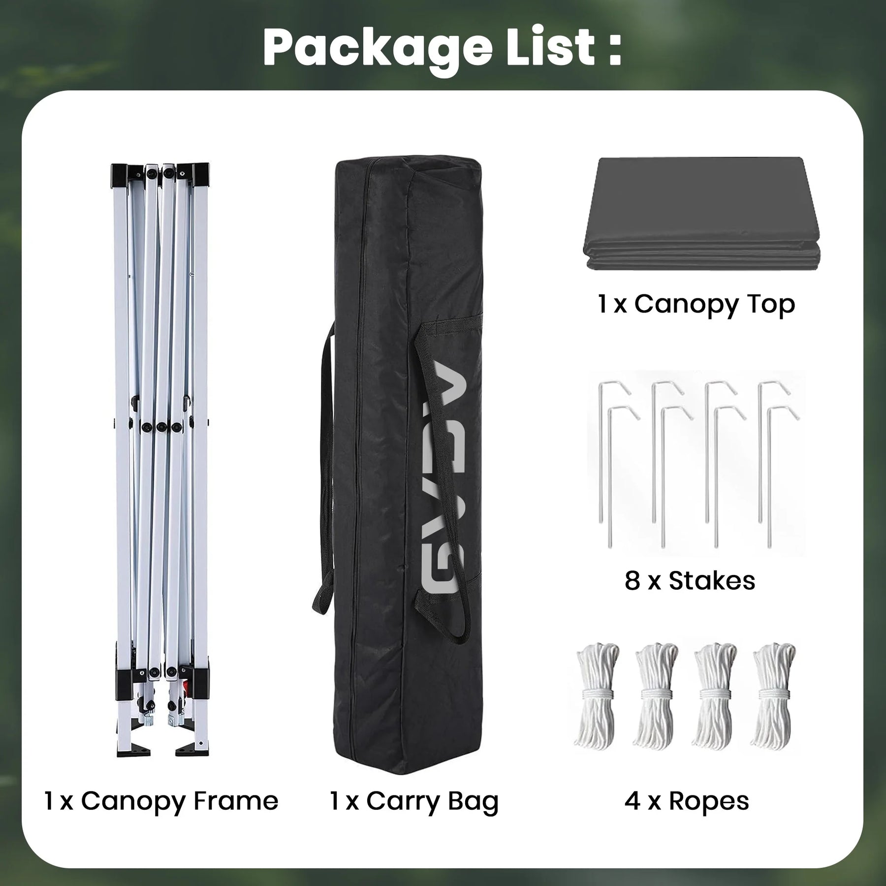 GVDV Canopy Tent, 10x10 Ft Easy Pop up Outdoor Canopy Tent, Portable Straight Leg Gazebo Instant Canopy - Product image 34