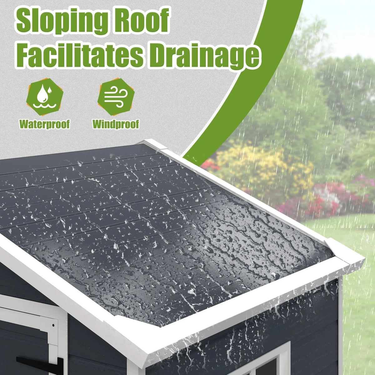 Enyopro 306gal Outdoor Storage Shed, Horizontal Resin Shed, Resistant Tool Plastic Shed for Storage of - Product image 13