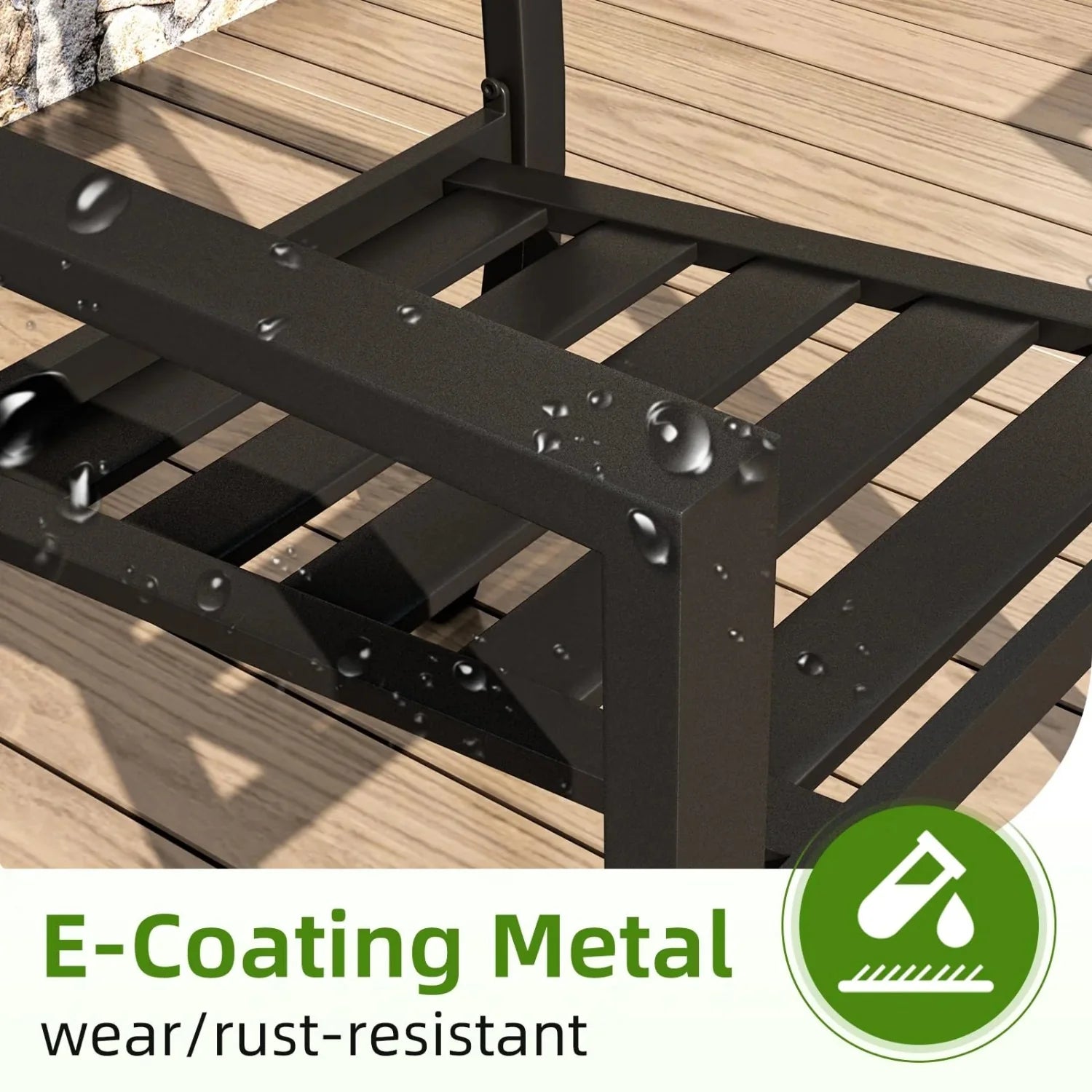 AECOJOY Outdoor Patio Dining Chairs with Armrest, Stackable Arm Chairs - Product image 6