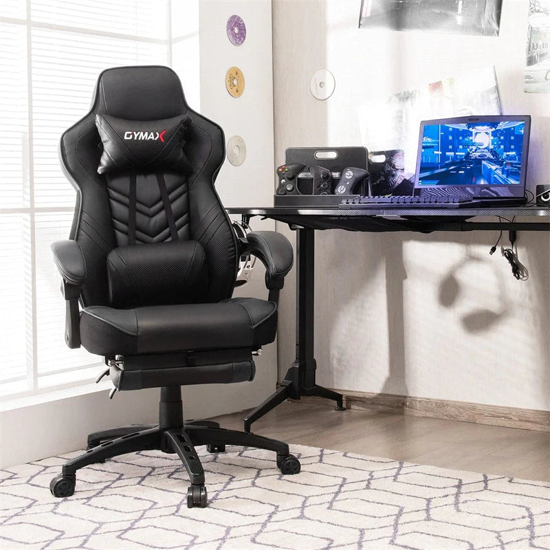 Ergonomic Gaming Chair Recliner with Footrest, Linkage Armrests & Lumbar Support - Product image 1