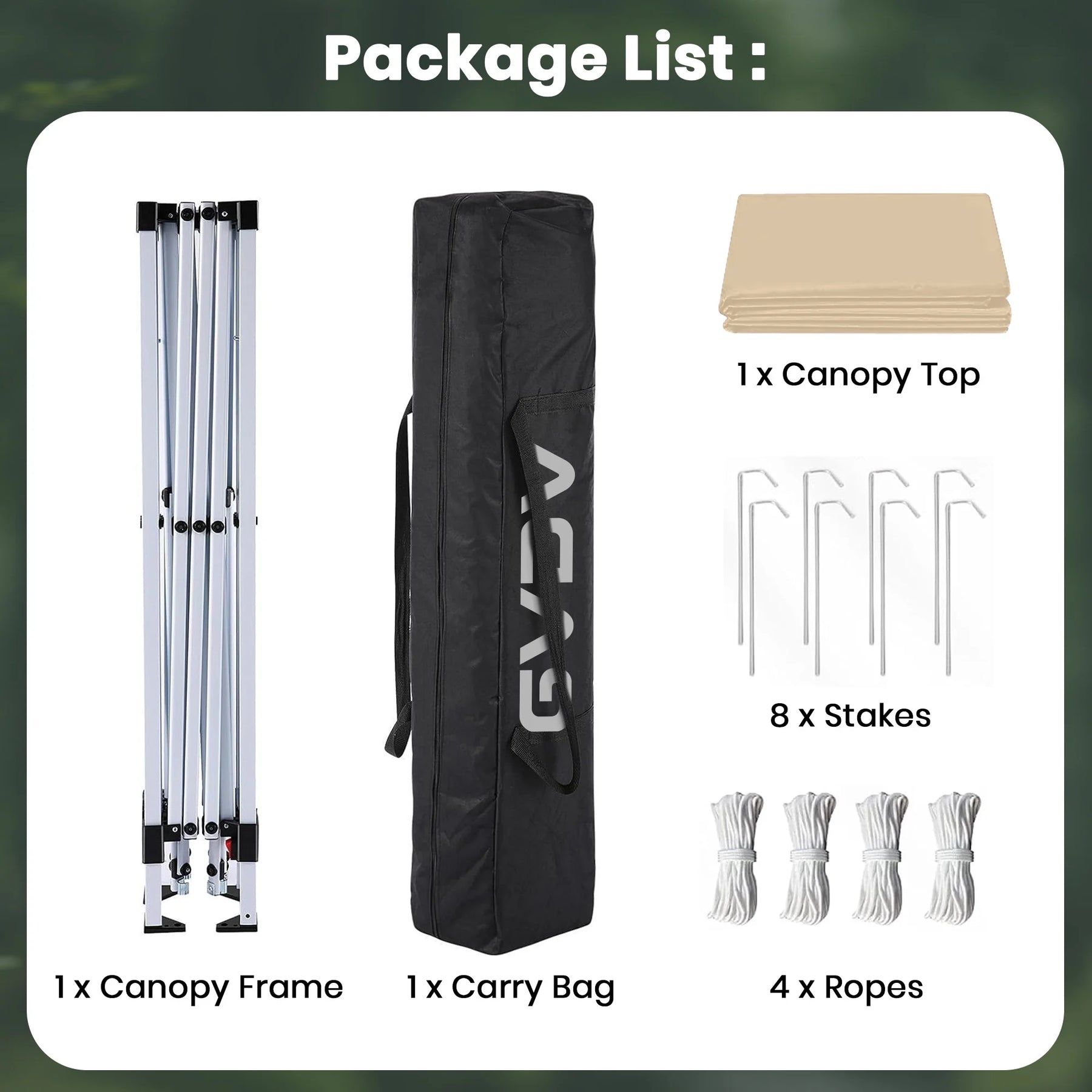 GVDV Canopy Tent, 10x10 Ft Easy Pop up Outdoor Canopy Tent, Portable Straight Leg Gazebo Instant Canopy - Product image 81