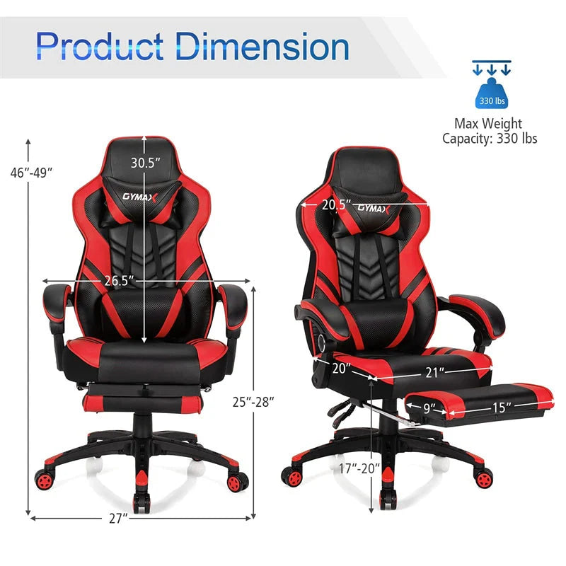 Ergonomic Gaming Chair Recliner with Footrest, Linkage Armrests & Lumbar Support - Product image 28