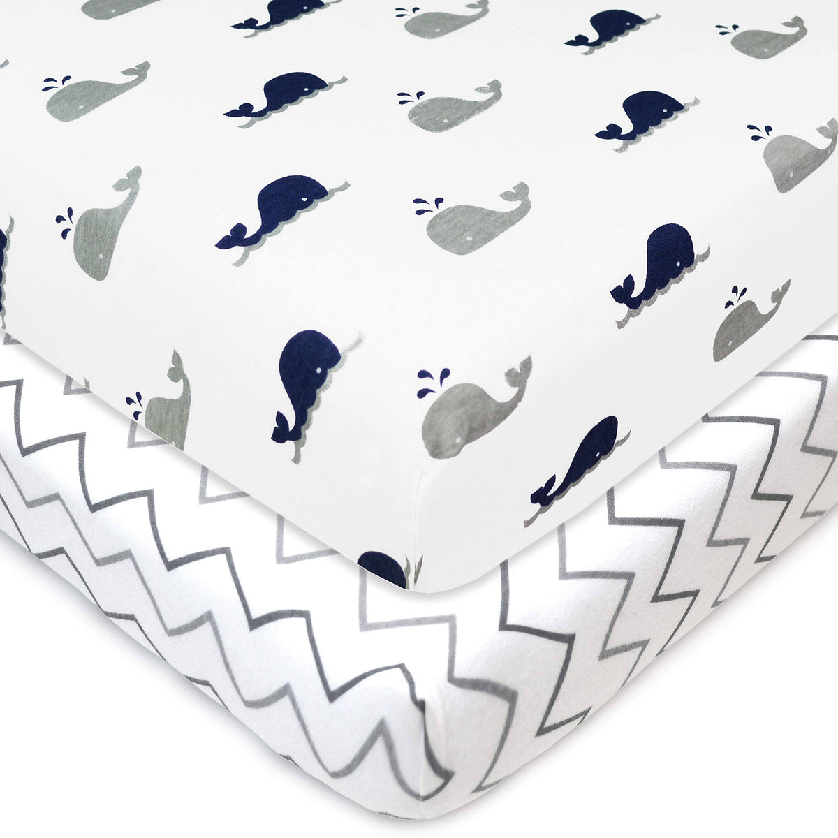 American Baby Company Printed 100% Natural Cotton Jersey Knit Fitted PortableMini-crib Sheet - Product image 1