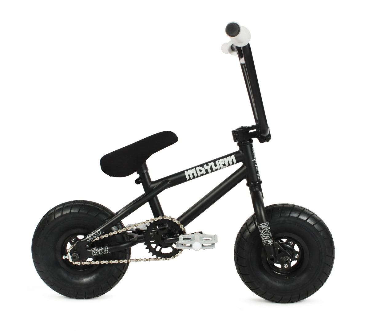 Mayhem Fat Tire Mini BMX Riot 1 Piece Crank 10" Mini BMX Newest Model Trick Bike (Riot Black Widow) - Product image 2