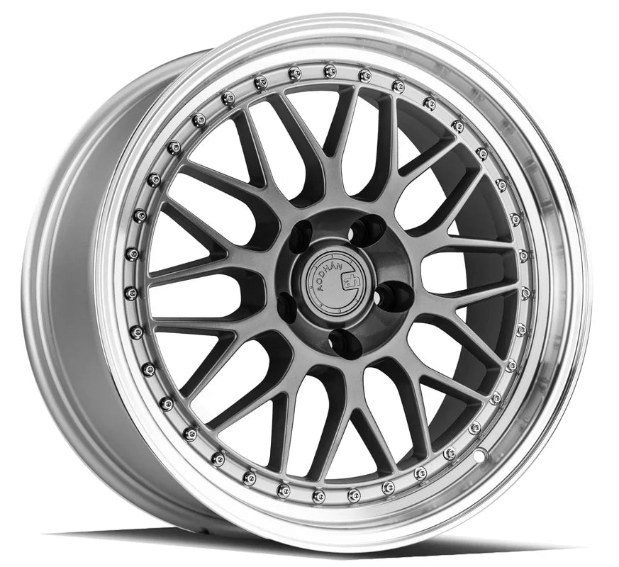 Aodhan AH02 18" 5x100 Hyper Black w/ Machined Lip