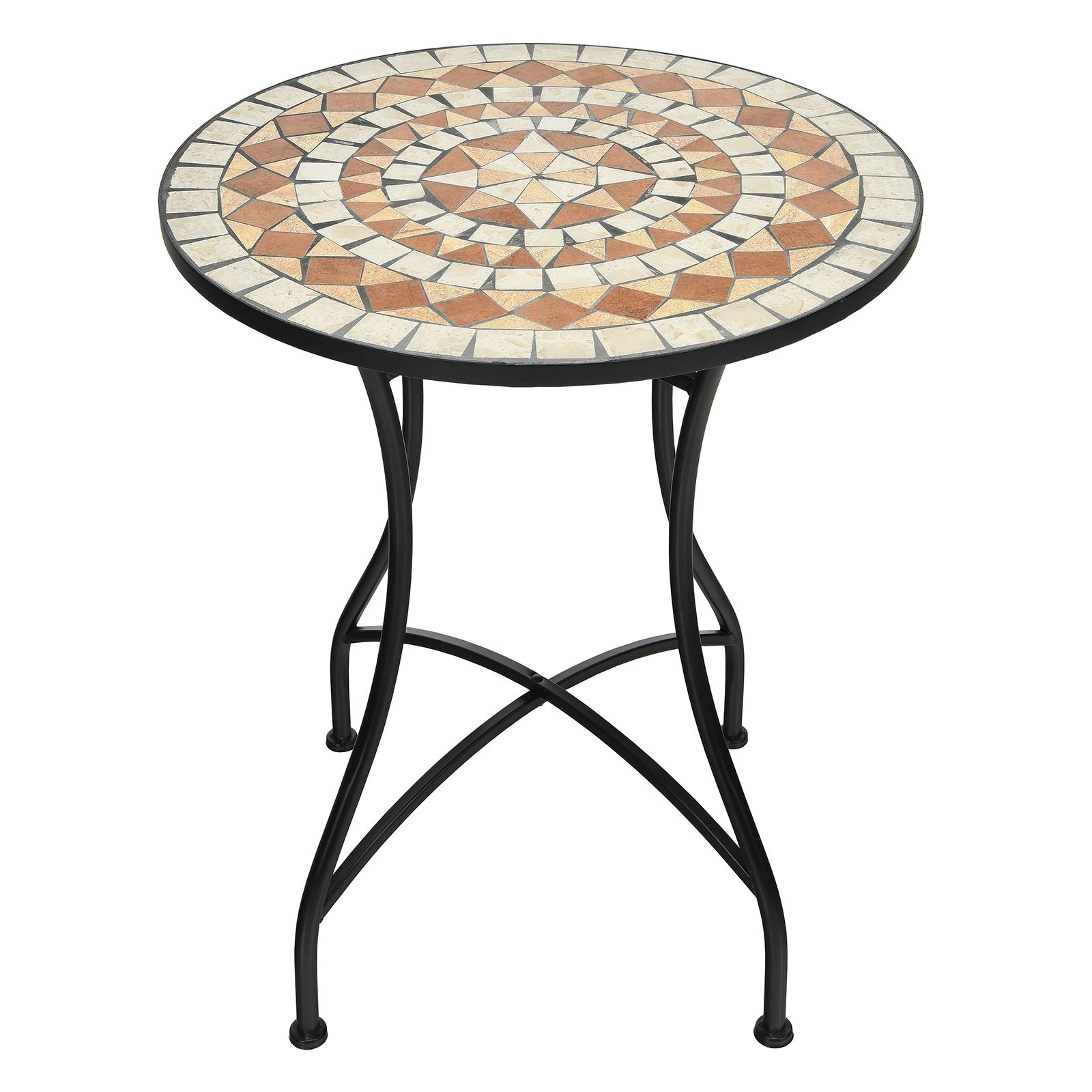 Mosaic Style Garden Table Iron Frame and Anti-Rust Coating for 60 x 60 x 72 CM -
