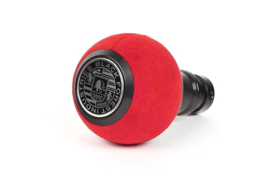 BFI GS2 Heavy Weight Shift Knob - Red Alcantara - Black Anodized (Audi R8 - M8x1.25)
