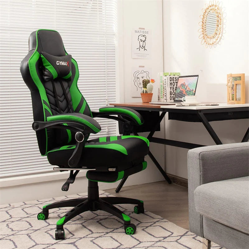 Ergonomic Gaming Chair Recliner with Footrest, Linkage Armrests & Lumbar Support - Product image 48