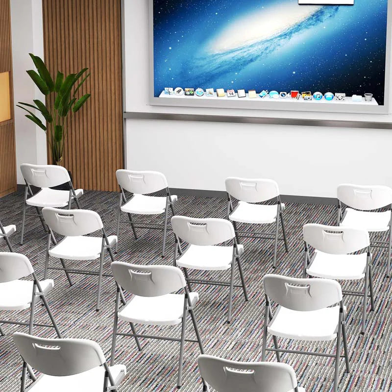 4/8/12 Pack HDPE Plastic Folding Chairs, Waiting Room Chairs with Metal Frame, Portable Banquet Chairs - Product image 9