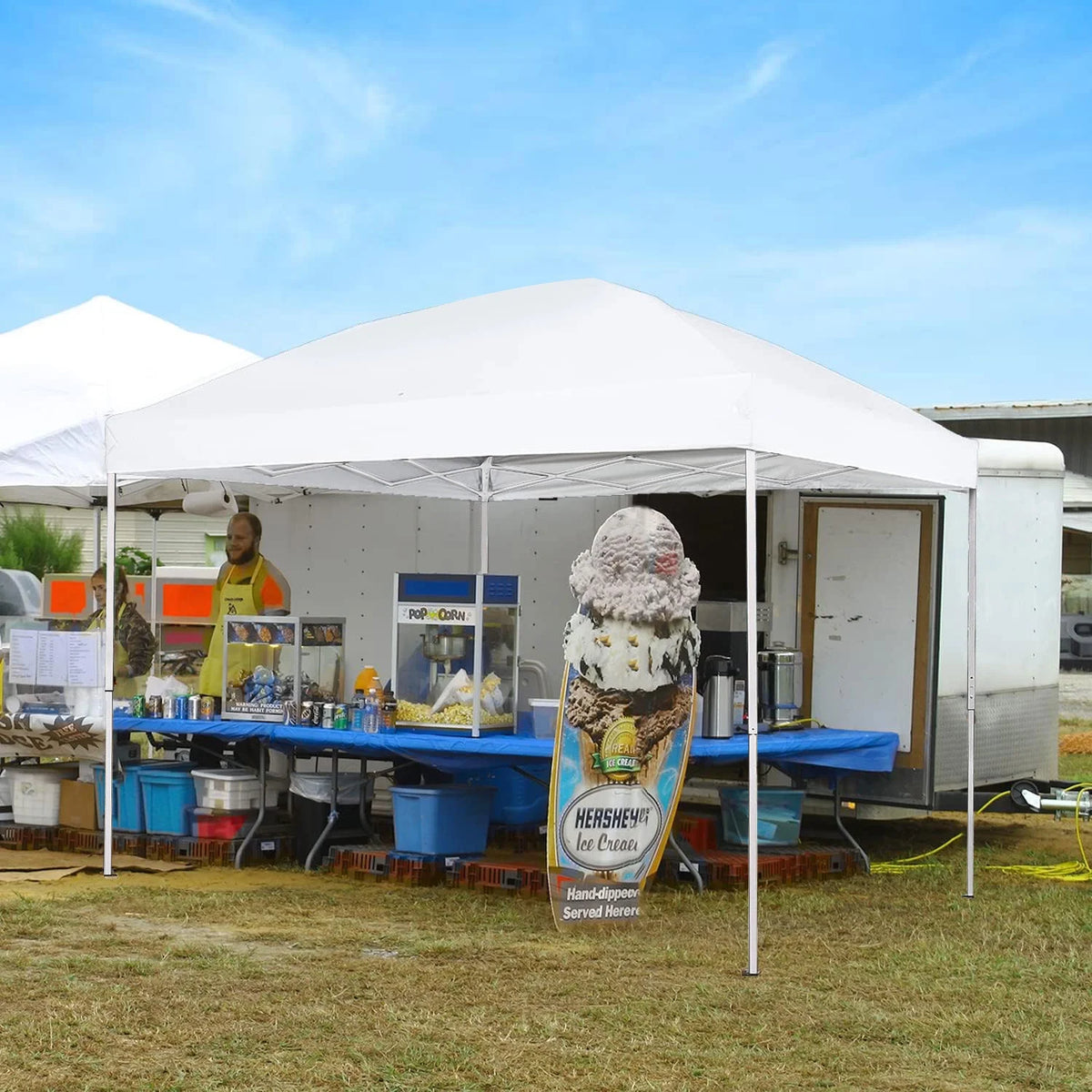 GVDV Canopy Tent, 10x10 Ft Easy Pop up Outdoor Canopy Tent, Portable Straight Leg Gazebo Instant Canopy - Product image 53