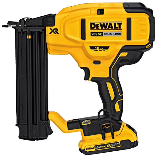 Dewalt DCN680D1 Brad Nailer Kit, 20 V Battery, 110 Magazine, Black/Yellow - Product image 1