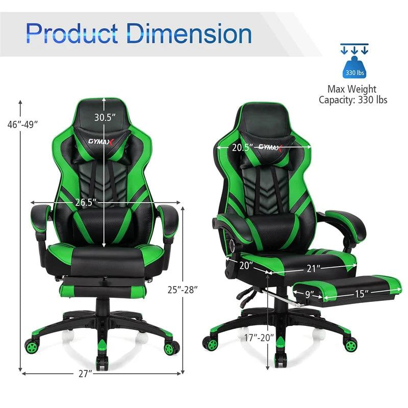 Ergonomic Gaming Chair Recliner with Footrest, Linkage Armrests & Lumbar Support - Product image 51