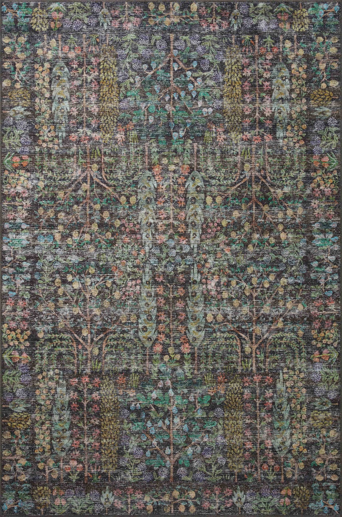 Rifle Paper Co. x Loloi 7'6" x 9'6" Charcoal Large Maison Grove (MAO-07) Area Rug - Product image 1