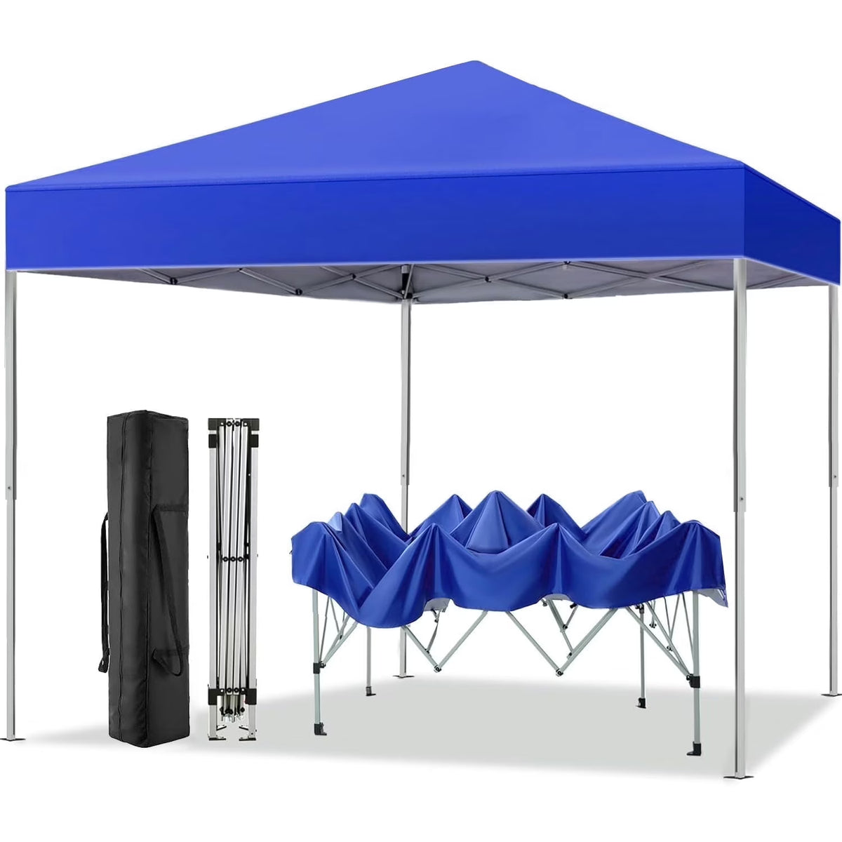 GVDV Canopy Tent, 10x10 Ft Easy Pop up Outdoor Canopy Tent, Portable Straight Leg Gazebo Instant Canopy - Product image 1