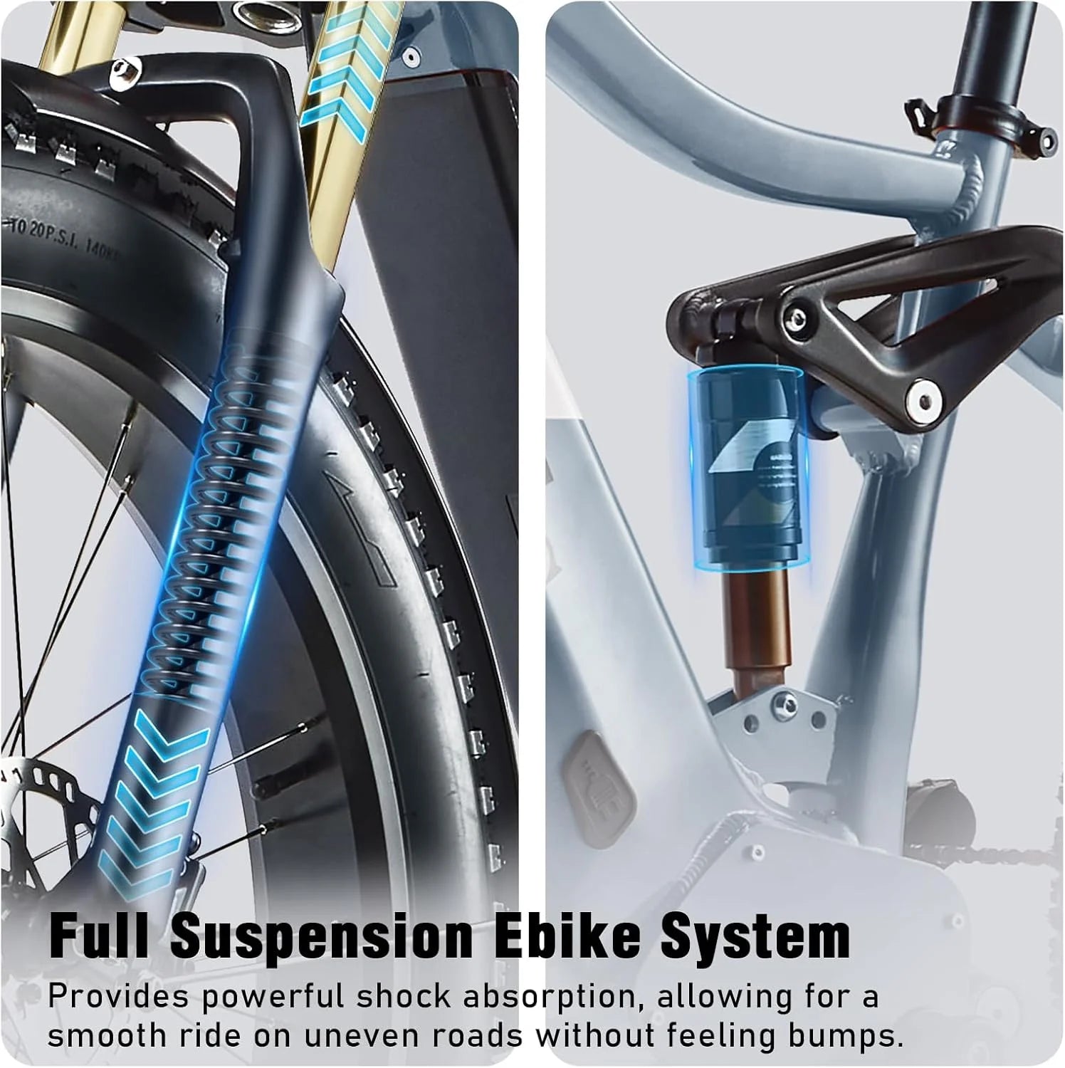 Electric Bike for Adults 26'', 1000W E - Mountain Bike 48V 30/20ah UL2849 Removable Battery - Product image 28