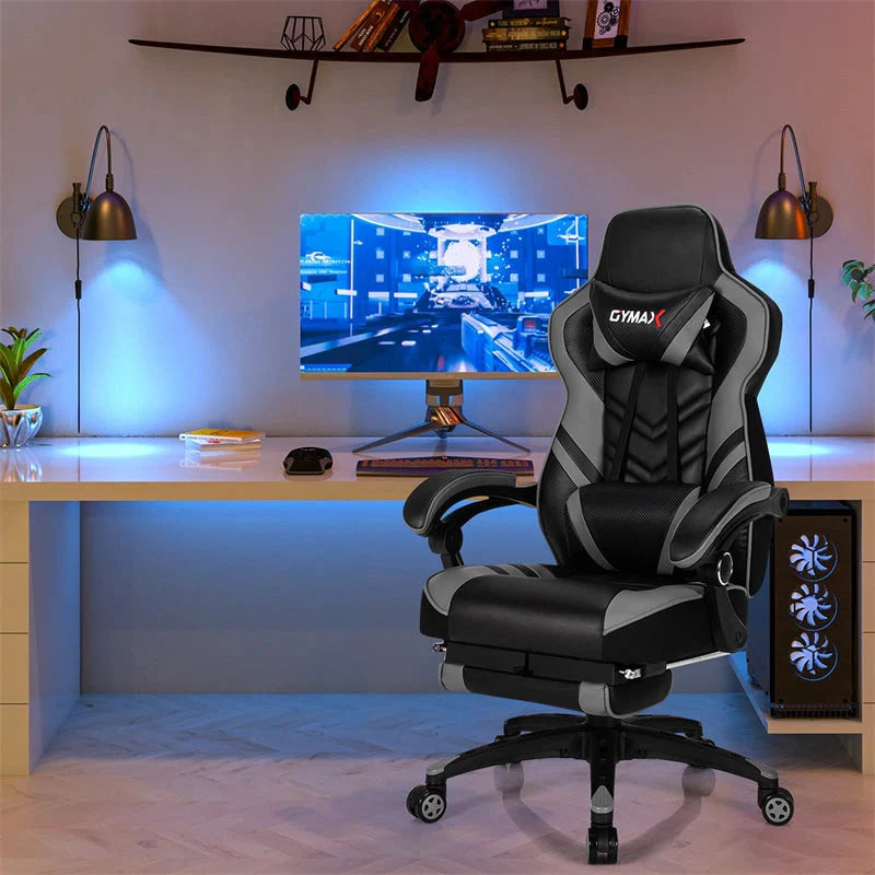 Ergonomic Gaming Chair Recliner with Footrest, Linkage Armrests & Lumbar Support - Product image 35