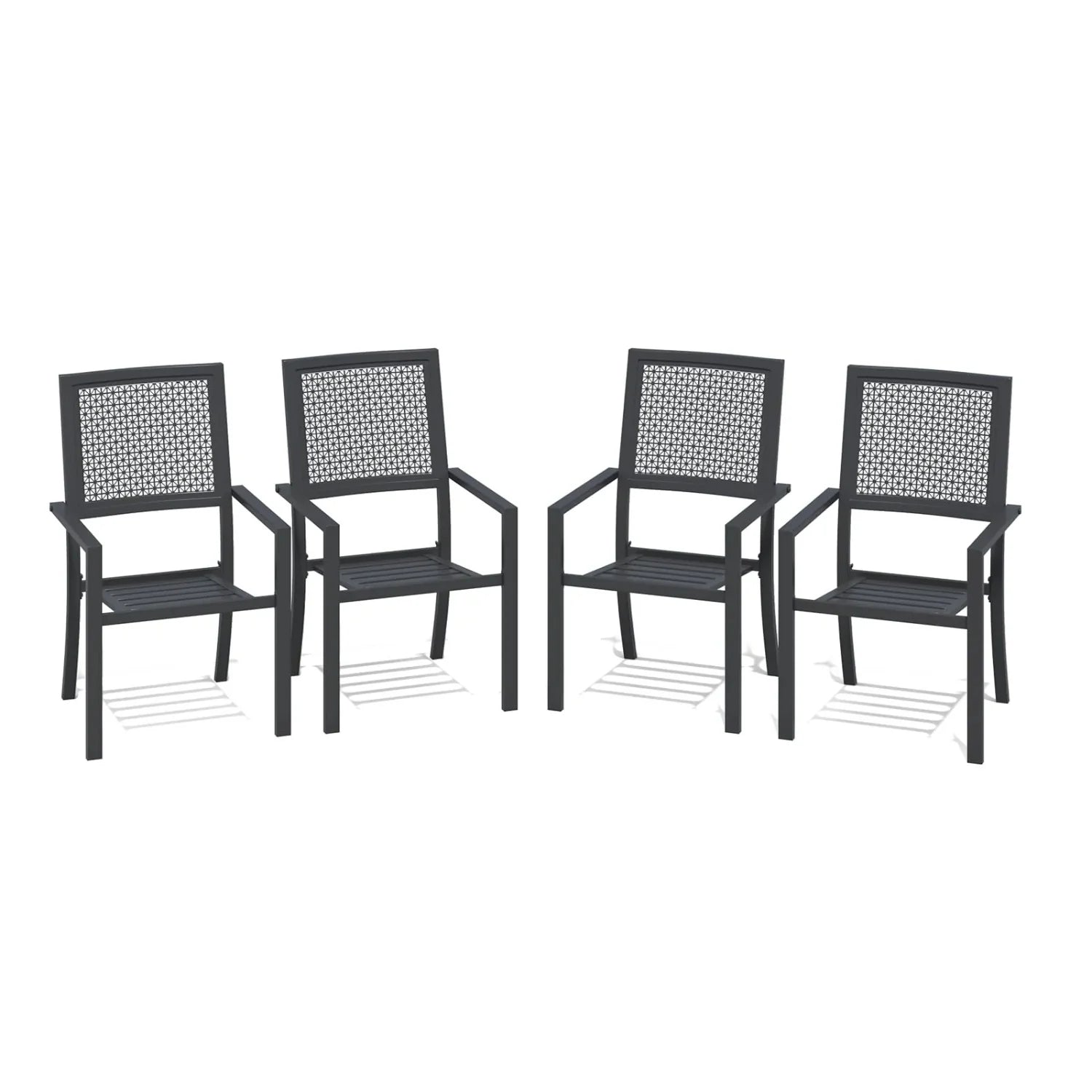 AECOJOY Outdoor Patio Dining Chairs with Armrest, Stackable Arm Chairs - Product image 11