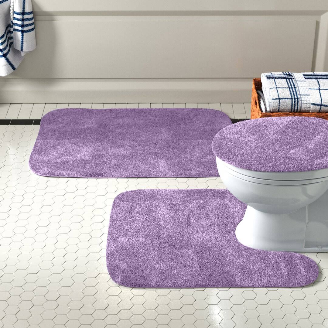 Charlton Home Stanley 3 Piece Rufford Bath Rug Set - Color Purple - Product image 1