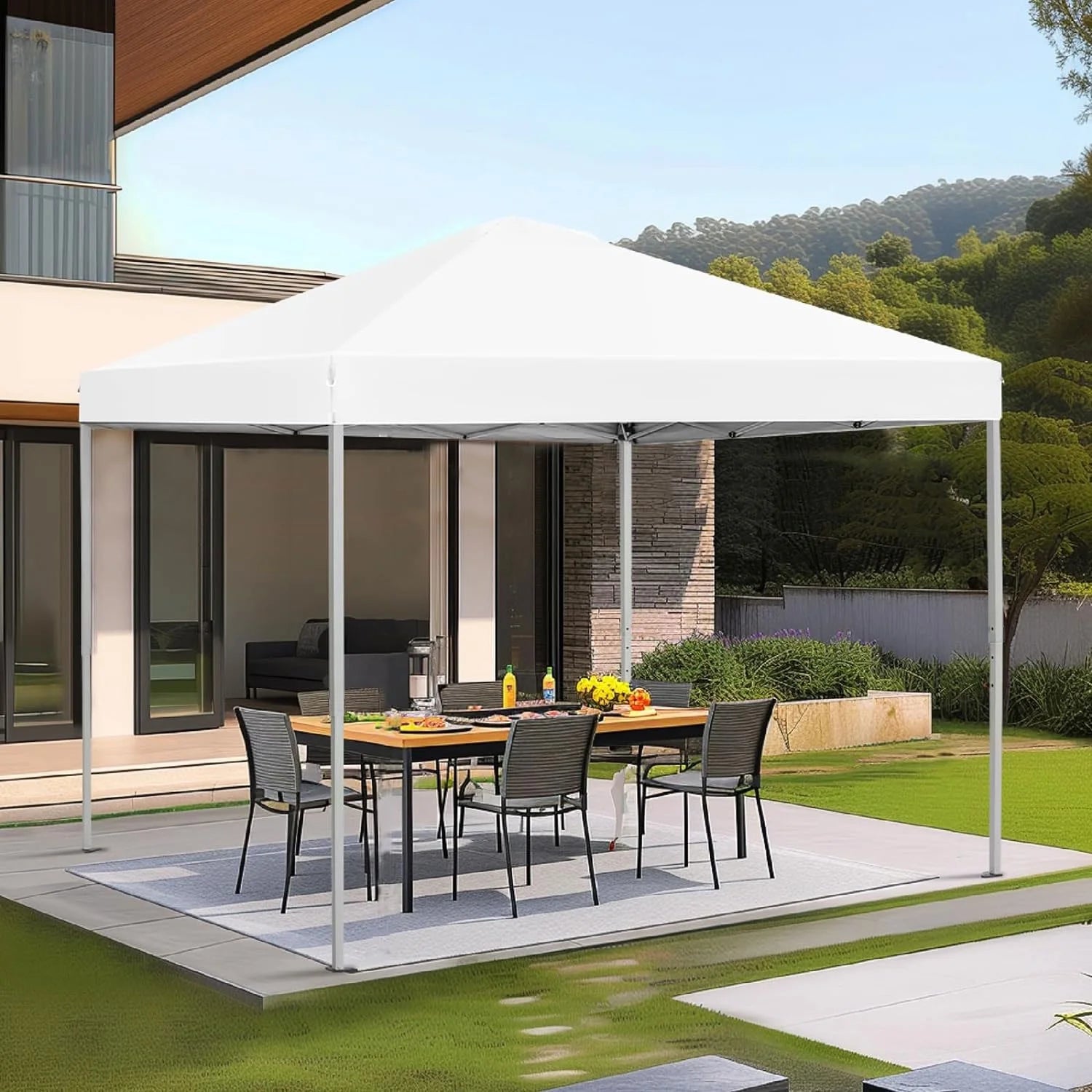 GVDV Canopy Tent, 10x10 Ft Easy Pop up Outdoor Canopy Tent, Portable Straight Leg Gazebo Instant Canopy - Product image 55