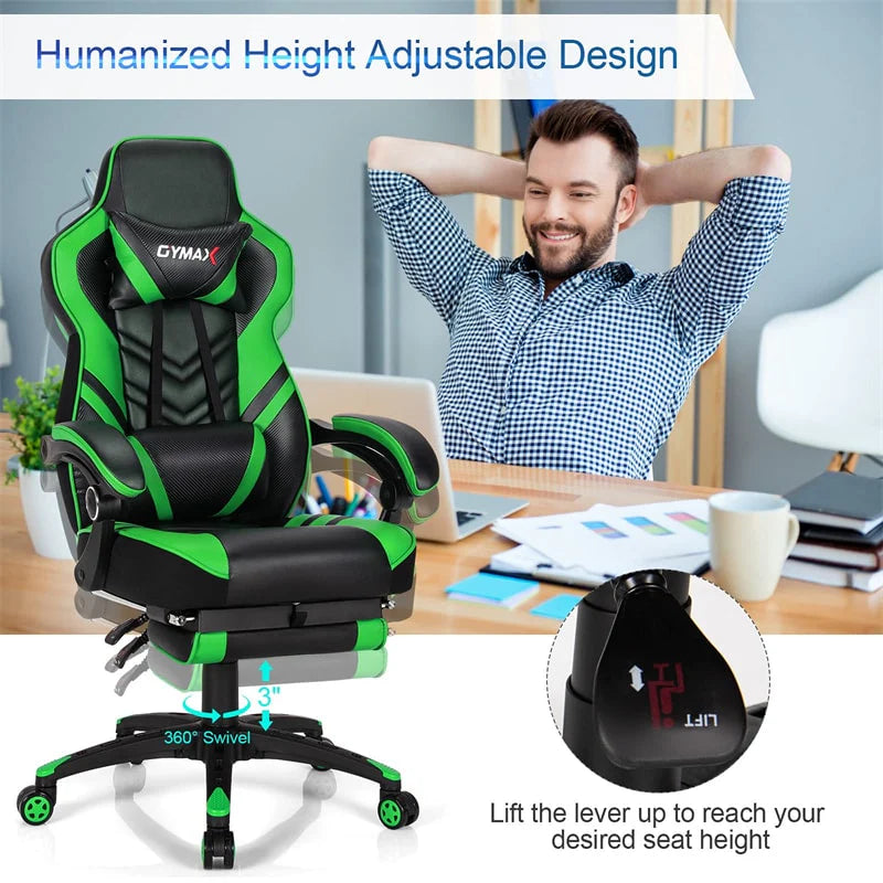 Ergonomic Gaming Chair Recliner with Footrest, Linkage Armrests & Lumbar Support - Product image 53