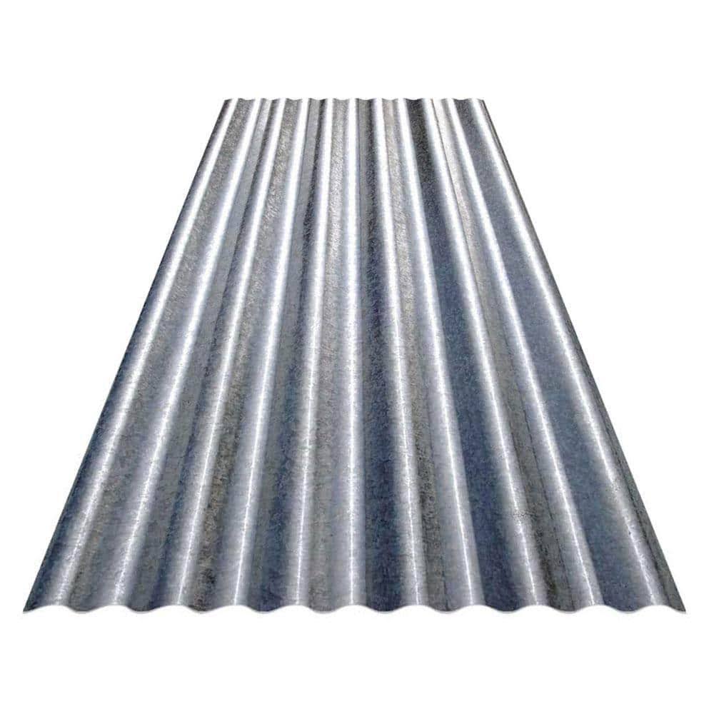 Gibraltar Building Products CR8G-U 8 ft. Corrugated Galvanized Steel 29-Gauge Roof Panel - Product image 1