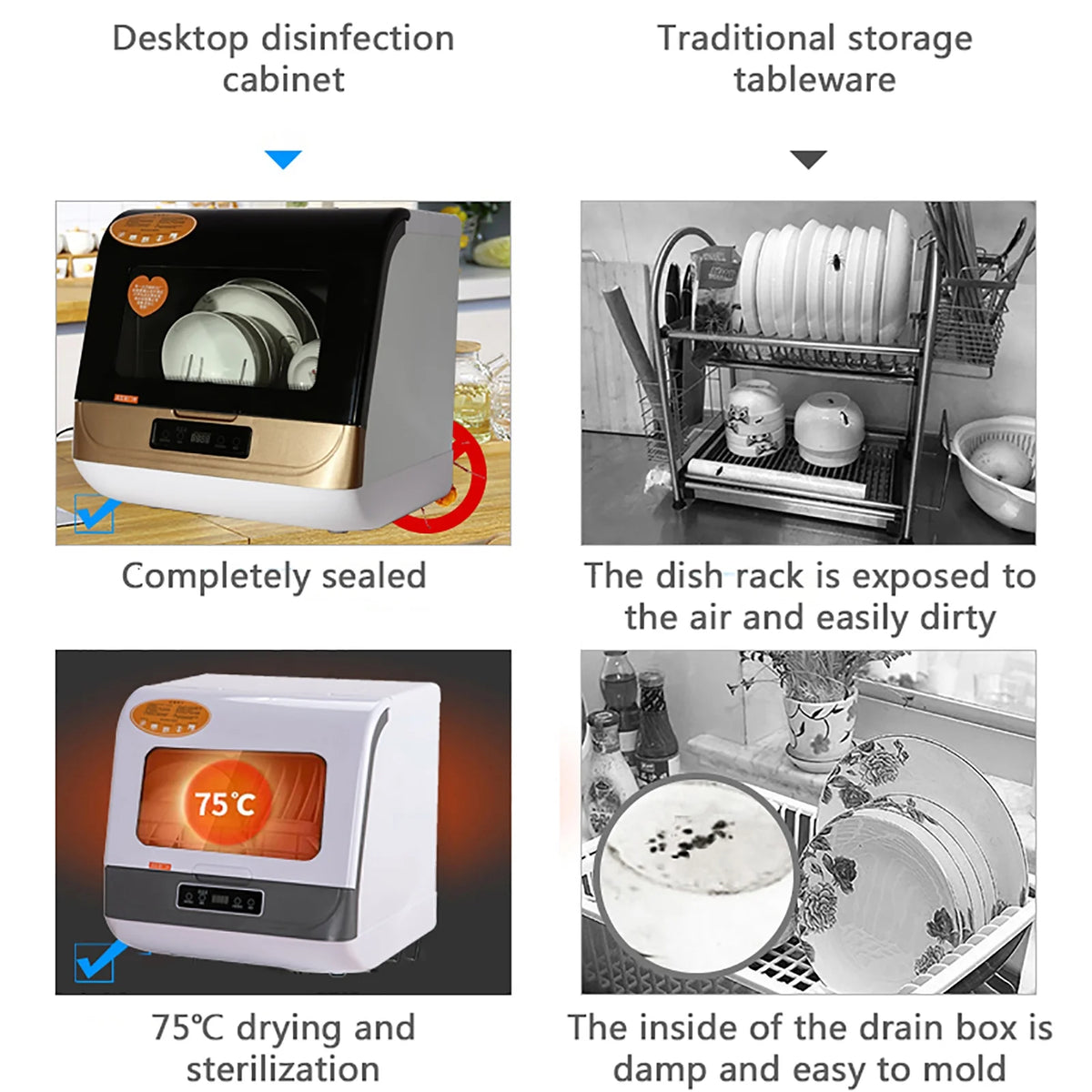 Autrinix Portable Dishwasher with 99.9% Sterilization, 3 Wash Modes & Water - Saving Function - Product image 7